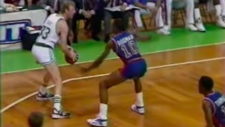 Larry Bird takes Dennis Rodman to SCHOOL (4/1/1988)