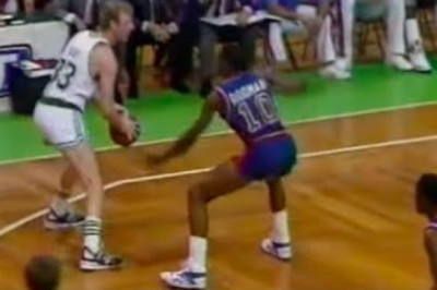 Larry Bird takes Dennis Rodman to SCHOOL (4/1/1988)