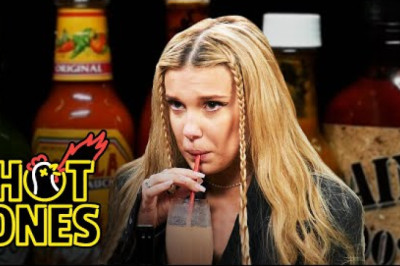 Millie Bobby Brown Needs a Milkshake While Eating Spicy Wings | Hot Ones