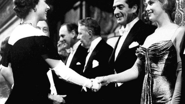 Marylin meets Queen Elizabeth (1956)