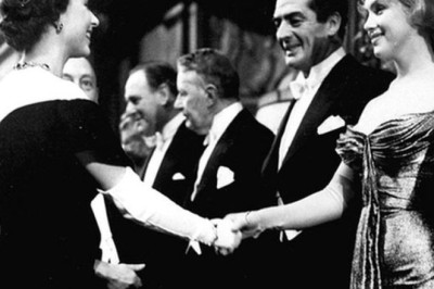 Marylin meets Queen Elizabeth (1956)