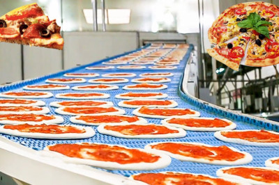 How Pizza Is Made - Automatic Frozen Pizza Production Line In Factory | Food Factory