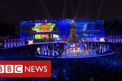Spectacular Party at the Palace:  rock stars and royalty pay tribute to the Queen - BBC News