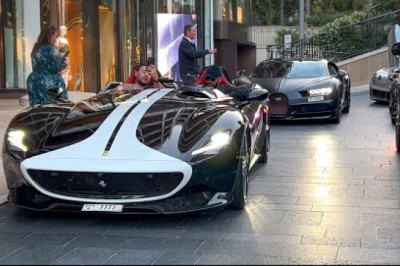 SUPERCARS Monaco 2022 - Bugatti Chiron, Ferrari Monza SP2 x2, 296 GTB, SLR McLaren Stirling Moss, P1