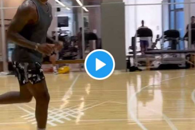 LeBron does not stop training and continues to prepare for what will be his 20th season! in the NBA.