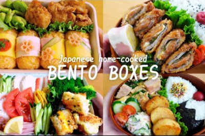 【Making BENTO】Pork cutlet with pickled plum and cheese/Fu Chanpuru/Chilled noodles/Omelet with rice🎌