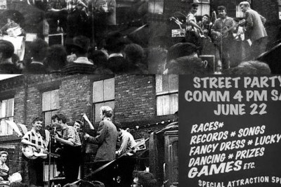 It was 65 years ago today that The Quarrymen began to play... atop a parked coal truck on Rosebery Street, Liverpool.