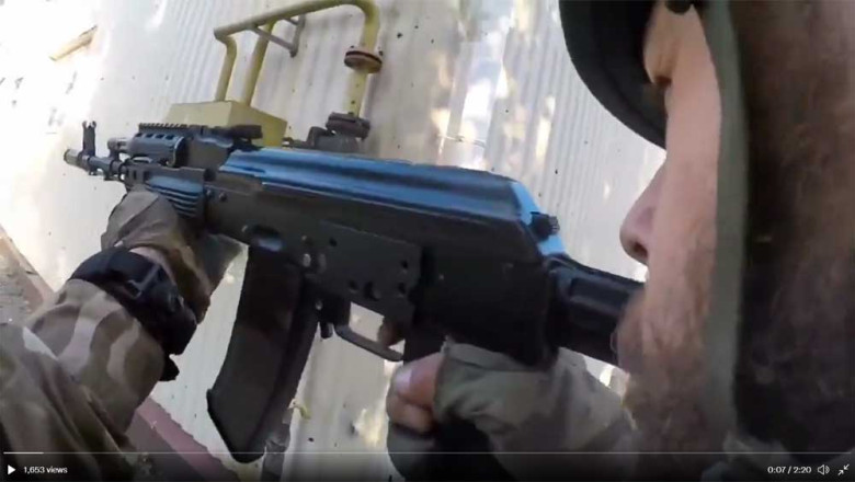 More footage of #Ukrainian soldiers at #Severodonetsk. It is reported that Russian forces control the entire city except for the Azot factory.