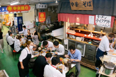 Ramen restaurant at the fish market at 4 am ラーメン 中華そば Japanese Street Food 大河 라면 拉面 拉麵 名古屋グルメ 魚市場