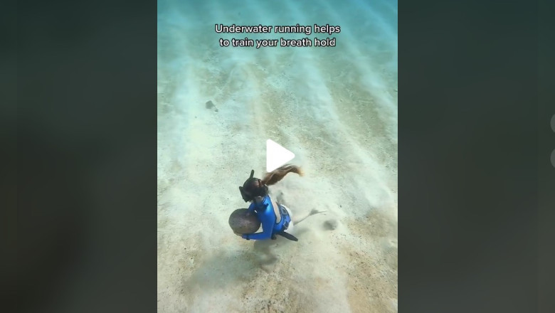 Underwater running helps  to train your breath hold