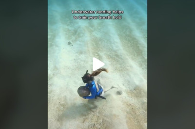 Underwater running helps  to train your breath hold