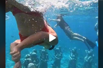 Diving in the sea