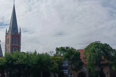 夏天上海浦东碧云美丽的傍晚  - Beautiful Shanghai Biyun Pudong summer late afternoon