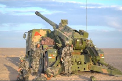 Chinese forces are conducting live fire exercises to test new howitzers.