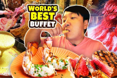 #1 BEST Buffet in THE WORLD! French LOBSTER BUFFET 🦞 took 4 HOURS by TRAIN! WORTH IT!
