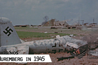Nuremberg Airport in the days after having been taken by the U.S. Army, April 1945