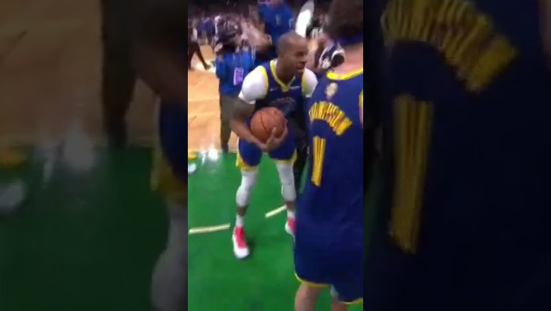 The incredible moment Andre Iguodala Gifts Stephen Curry Game Ball | #shorts