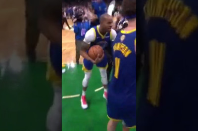 The incredible moment Andre Iguodala Gifts Stephen Curry Game Ball | #shorts
