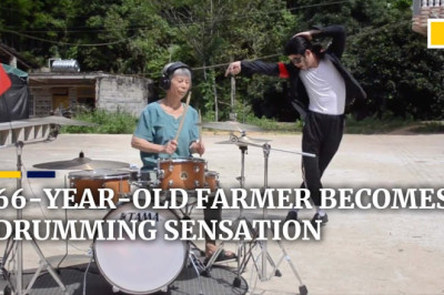 66-year-old farmer becomes drumming sensation in China