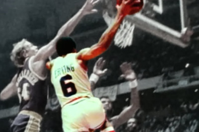 Exclusive NBA legends react to Dr. J 's iconic baseline scoop move in the 1980 NBA Finals | ESPN Archives