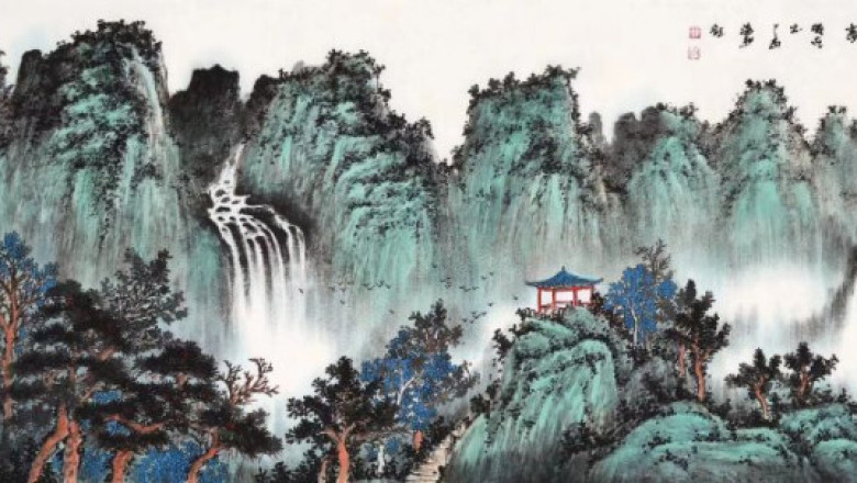 High mountains and flowing water meet bosom friends