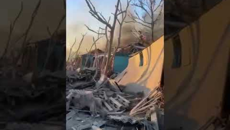 Moment The Russians bombed Zatoka (Odesa region)