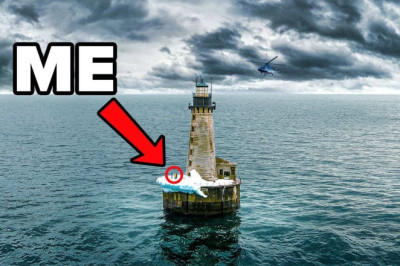 Overnight in the World's Scariest Lighthouse for 24 Hours
