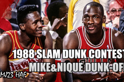 Michael Jordan vs Dominique Wilkins DUNK-OFF (1988 Slam Dunk Contest) - BEST SLAM DUNK CONTEST EVER?