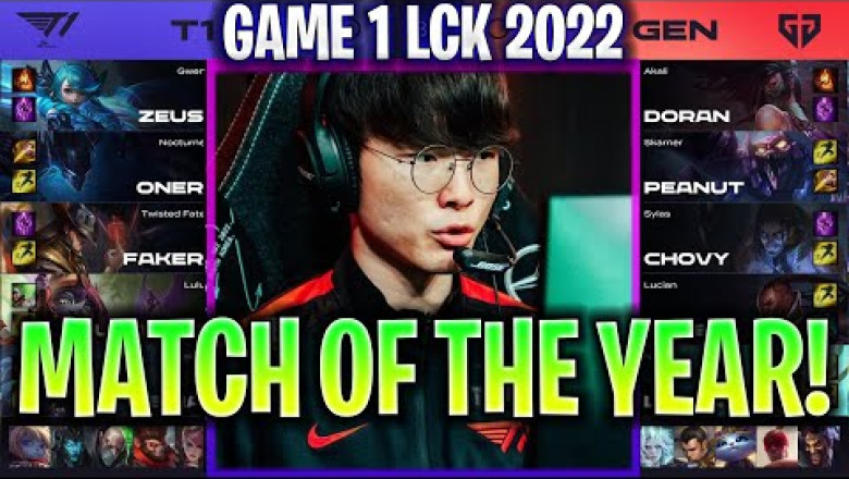 T1 vs GEN Game 1 LCK SUMMER 2022 - SKT T1 vs GENG GAME 1 LCK SUMMER 2022