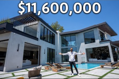 Inside a BEL AIR Modern Mansion with Open Air Atrium