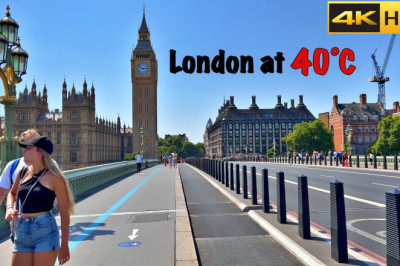 London Walk at 40°C 🥵 Heatwave Walk in London