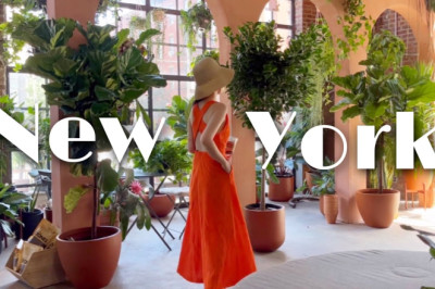 vlog of New York refreshing tea house, Manhattan view, Brooklyn hip fashion shop