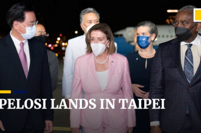 US House Speaker Nancy Pelosi arrives in Taiwan as Beijing announces live-fire military drills