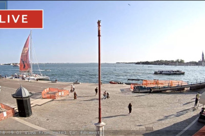 🔴Bacino di San Marco from Via Garibaldi - Live View from Hotel Ca' Formenta Venezia