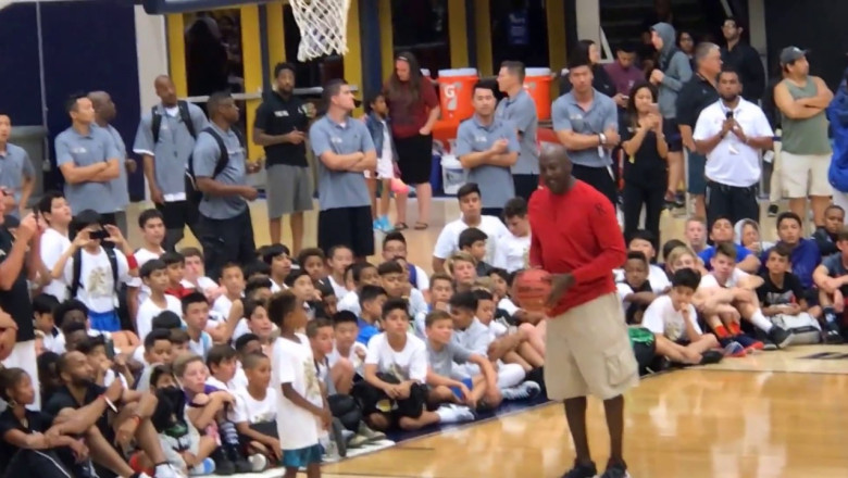 MJ Flight School 2017:  Michael Jordan at Age 54 Shows He Can Still Shoot!
