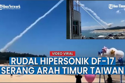 This is the Chinese Army Attack in the East of Taiwan, Civilians Capture Missile Moments in the Sky