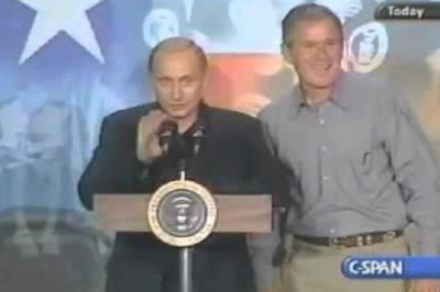 George W. Bush and Vladimir Putin ,Good Old Days