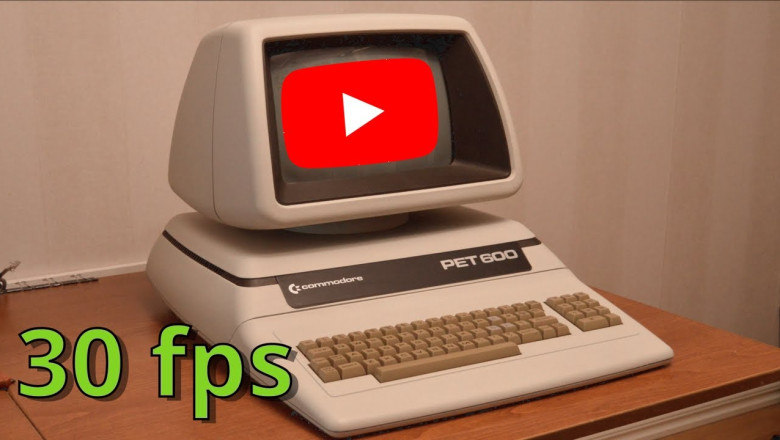 Watching YouTube on a Commodore Pet