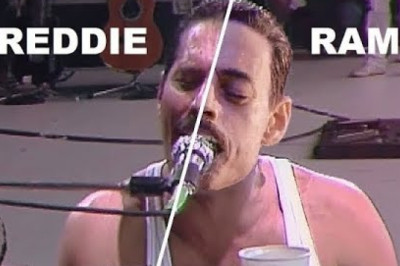 BOHEMIAN RHAPSODY MOVIE 2018 [LIVE AID] Side by Side w/ the QUEEN LIVE AID 1985