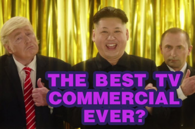 Funny TV commercial featuring Donald Trump, Kim Jong Un and Vladimir Putin