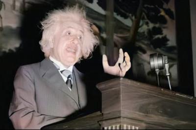 Albert Einstein Explains Theory of Relativity | Albert Einstein Real Video | Colour Footage