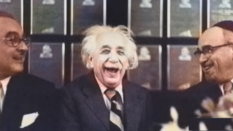 Albert Einstein in funny mood | Albert Einstein Real Video