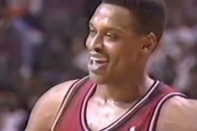 Isiah Thomas Punches Rick Mahorn in the Head, Mahorn Doesn't Flinch