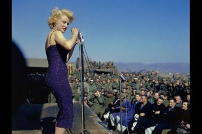 Rare Footage Of Marilyn Monroe Entertaining The Troops On Stage In Korea 1954