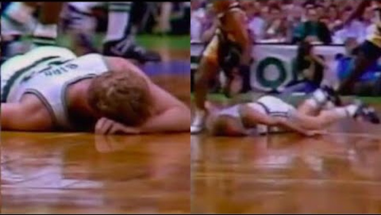 1991 Larry Bird BROKE HIS FACE, CAME BACK, and WENT OFF!