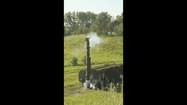 Moment for launch of the Iskander-K rocket