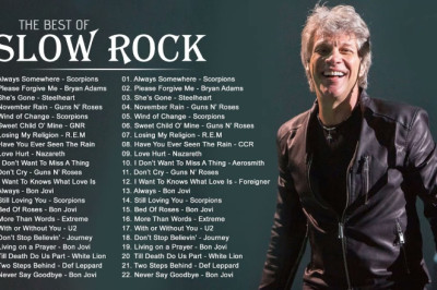 Scorpions, Aerosmith, Bon Jovi, U2, Ledzeppelin - Greatest Hits Slow Rock Ballads 70s, 80s, 90s