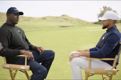 Michael Jordan and Stephen Curry Talk Ryder Cup, Golf, Basketball