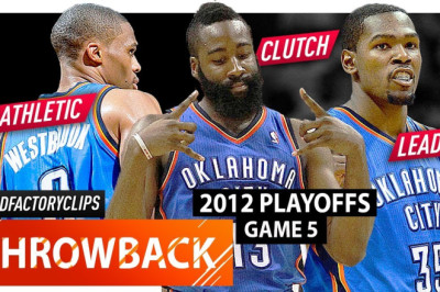 Kevin Durant, Russell Westbrook and James Harden WCF Game 5 Highlights vs Spurs (2012 Playoffs) - EPIC