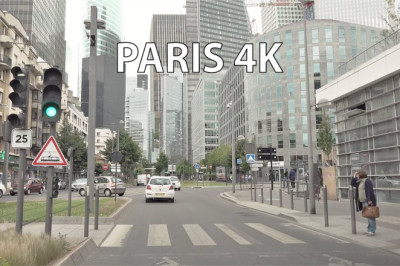 Skyscraper City - Paris 4K - Driving Downtown